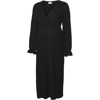 Mamalicious, Damen, Kleider, Mlnaomi Solid Ls Midi Jrs Dress, Schwarz, (M) Mamalicious, Damen, Kleider, Mlnaomi Solid Ls Midi Jrs Dress, Schwarz, (M)
