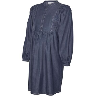 Mamalicious, Damen, Kleider, MLJEANNE LS WO ABK DRESS Kleid, Blau, (L) Mamalicious, Damen, Kleider, MLJEANNE LS WO ABK DRESS Kleid, Blau, (L)