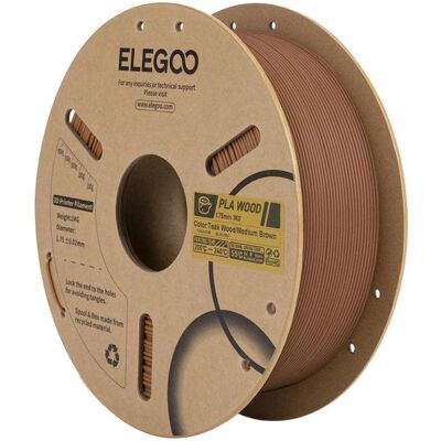 Elegoo PLA Wood filament (Indian oak) (Holz, PLA), 3D Filament, Braun Elegoo PLA Wood filament (Indian oak) (Holz, PLA), 3D Filament, Braun