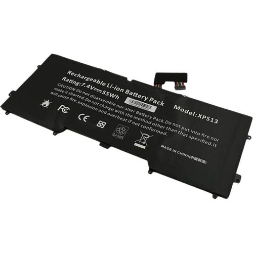 Avizar Dell XPS 13 Ultrabook Laptop Akku (7430 mAh), Notebook Akku, Schwarz