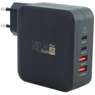 keepdrum USB Schnell-Ladegerät GaN140 140 Watt (140 W, 4 Ports), USB Ladegerät, Schwarz keepdrum USB Schnell-Ladegerät GaN140 140 Watt (140 W, 4 Ports), USB Ladegerät, Schwarz
