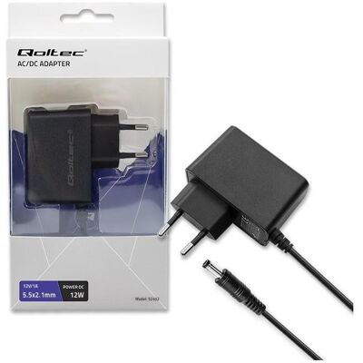 Qoltec 12W (12 W), Notebook Netzteil, Schwarz Qoltec 12W (12 W), Notebook Netzteil, Schwarz