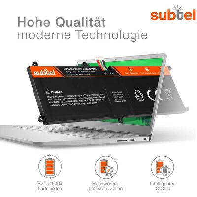 Subtel Akku für Dell Latitude 11 (5175), 5175, 5179, (5179) (4600 mAh), Notebook Akku, Schwarz Subtel Akku für Dell Latitude 11 (5175), 5175, 5179, (5179) (4600 mAh), Notebook Akku, Schwarz