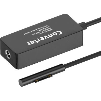 PowerGuard DC Barrel 5.5 x 2.5 mm auf Microsoft Surface Ladegerät Netzteil Adapter (65 W), Notebook Netzteil, Schwarz PowerGuard DC Barrel 5.5 x 2.5 mm auf Microsoft Surface Ladegerät Netzteil Adapter (65 W), Notebook Netzteil, Schwarz