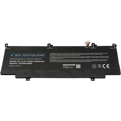 IPC HSTNN-OB1N (4 Zellen, 3400 mAh), Notebook Akku, Schwarz IPC HSTNN-OB1N (4 Zellen, 3400 mAh), Notebook Akku, Schwarz