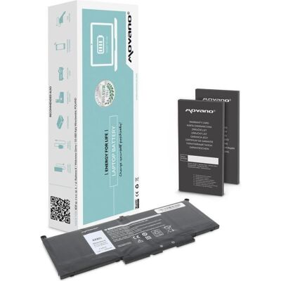 Movano Akku für Dell Latitude 7390 7490 (7.4V-7.6V) (5800 mAh) (4 Zellen, 5800 mAh), Notebook Akku Movano Akku für Dell Latitude 7390 7490 (7.4V-7.6V) (5800 mAh) (4 Zellen, 5800 mAh), Notebook Akku