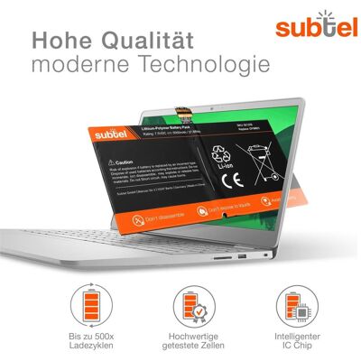 Subtel Akku für Microsoft Surface Pro 4 1724, 4, 4 (5050 mAh), Notebook Akku, Schwarz Subtel Akku für Microsoft Surface Pro 4 1724, 4, 4 (5050 mAh), Notebook Akku, Schwarz