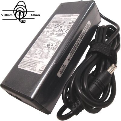 SIL Power adapter 90W, 19V 5.5x3.0, original Samsung, Notebook Netzteil, Schwarz SIL Power adapter 90W, 19V 5.5x3.0, original Samsung, Notebook Netzteil, Schwarz
