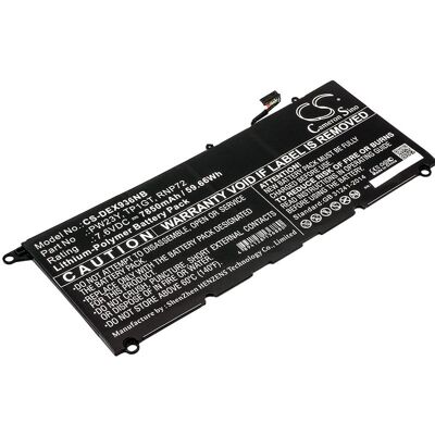 Battery for Battery for Dell XPS 13 9360 etc. 7850mAh, 7.6V (6 Zellen, 7850 mAh), Notebook Akku Battery for Battery for Dell XPS 13 9360 etc. 7850mAh, 7.6V (6 Zellen, 7850 mAh), Notebook Akku