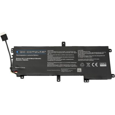 IPC 849313-850 (3 Zellen, 4150 mAh), Notebook Akku, Schwarz IPC 849313-850 (3 Zellen, 4150 mAh), Notebook Akku, Schwarz