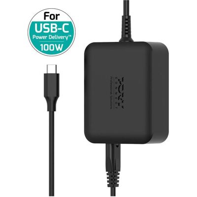 Port Designs Port POWER SUPPLY GaN 100W - TYPE C - AC CABLE -EU (100 W), Notebook Netzteil, Schwarz Port Designs Port POWER SUPPLY GaN 100W - TYPE C - AC CABLE -EU (100 W), Notebook Netzteil, Schwarz