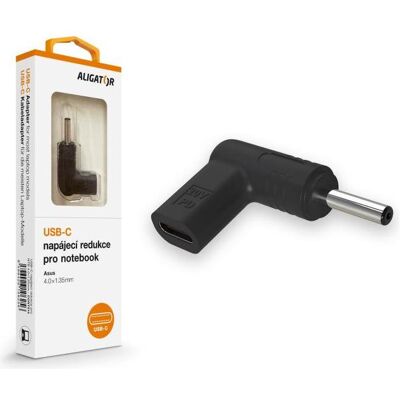 Aligator USB-C-Netzteil 4,0 x 1,35 mm für Asus -Laptops, Notebook Netzteil, Schwarz Aligator USB-C-Netzteil 4,0 x 1,35 mm für Asus -Laptops, Notebook Netzteil, Schwarz