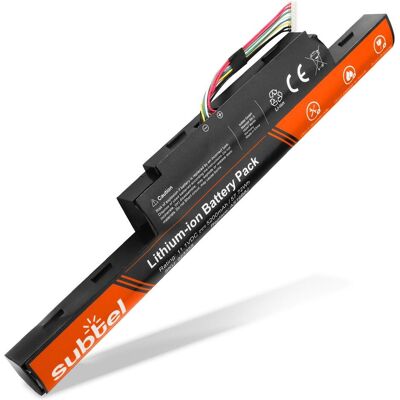 Subtel Akku für Acer Aspire E5-575G, F5-573G, E5-575, E5-573G, E5-573, E5-574G (5200 mAh), Notebook Akku, Schwarz Subtel Akku für Acer Aspire E5-575G, F5-573G, E5-575, E5-573G, E5-573, E5-574G (5200 mAh), Notebook Akku, Schwarz