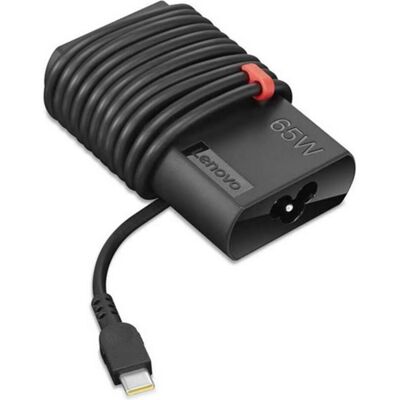 Lenovo AC Slim Adapter 65W (USB-C) (65 W), Notebook Netzteil, Schwarz Lenovo AC Slim Adapter 65W (USB-C) (65 W), Notebook Netzteil, Schwarz
