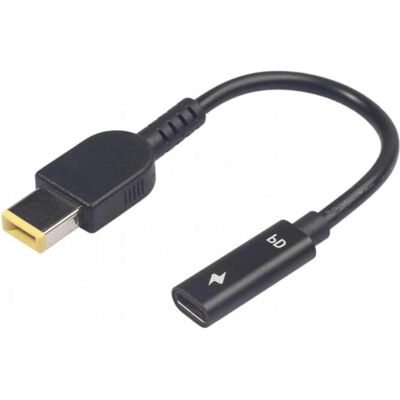 PowerGuard USB-C auf Lenovo Square Thinkpad Adapter (90 W), Notebook Netzteil, Schwarz PowerGuard USB-C auf Lenovo Square Thinkpad Adapter (90 W), Notebook Netzteil, Schwarz