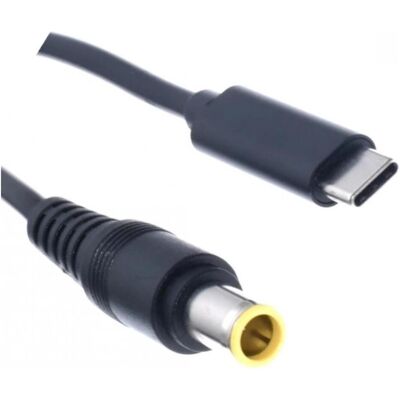PowerGuard USB-C auf Lenovo IBM Thinkpad Kabel rundem Stecker (7.9 x 5.4 mm) 1.5m (90 W), Notebook Netzteil, Schwarz PowerGuard USB-C auf Lenovo IBM Thinkpad Kabel rundem Stecker (7.9 x 5.4 mm) 1.5m (90 W), Notebook Netzteil, Schwarz