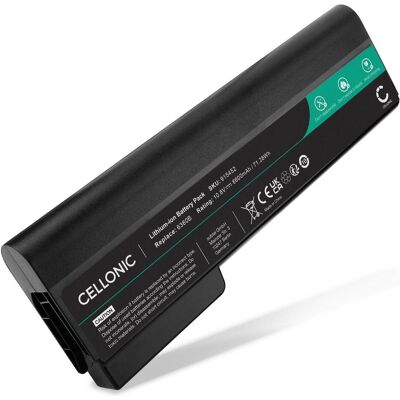 Cellonic Akku für HP EliteBook 8470p, 8560w, ProBook 6560b, 8460p, 8570p, 8560p (6600 mAh), Notebook Akku, Schwarz Cellonic Akku für HP EliteBook 8470p, 8560w, ProBook 6560b, 8460p, 8570p, 8560p (6600 mAh), Notebook Akku, Schwarz