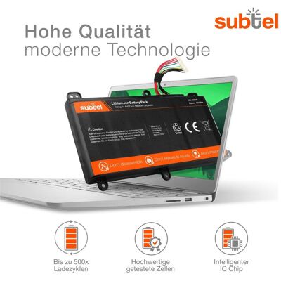 Subtel Akku für Acer Predator 17 G9-793, G9-791-74WH, 17X, 21X, G9-791-75PV (5800 mAh), Notebook Akku, Schwarz Subtel Akku für Acer Predator 17 G9-793, G9-791-74WH, 17X, 21X, G9-791-75PV (5800 mAh), Notebook Akku, Schwarz
