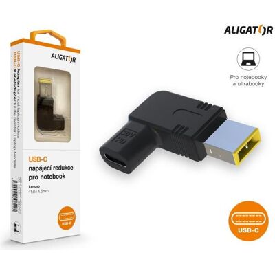 Aligator USB-C-Netzteil 11 x 4,5 mm für Lenovo -Laptops, Notebook Netzteil, Schwarz Aligator USB-C-Netzteil 11 x 4,5 mm für Lenovo -Laptops, Notebook Netzteil, Schwarz