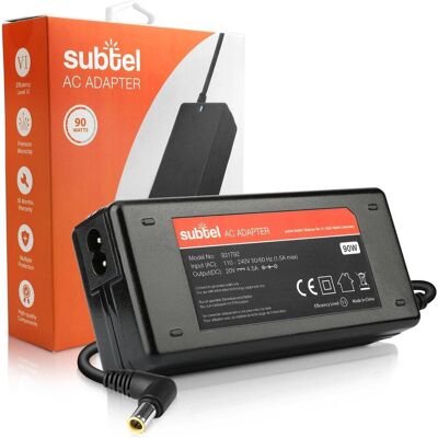 Subtel Ladegerät Steckdose für Lenovo ThinkPad W530, T430s, X61s, X201, T430 (90 W), Notebook Netzteil, Schwarz Subtel Ladegerät Steckdose für Lenovo ThinkPad W530, T430s, X61s, X201, T430 (90 W), Notebook Netzteil, Schwarz