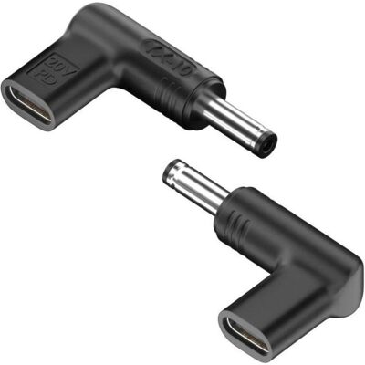 PowerGuard L-Shape USB-C auf DC 4.5 x 3.0 mm Dell Ladeadapter PD 20V 100W (100 W), Notebook Netzteil, Schwarz PowerGuard L-Shape USB-C auf DC 4.5 x 3.0 mm Dell Ladeadapter PD 20V 100W (100 W), Notebook Netzteil, Schwarz