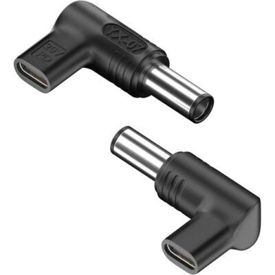 PowerGuard L-Shape USB-C auf DC 7.4 x 5.0 mm HP Ladeadapter PD 20V 100W (100 W), Notebook Netzteil, Schwarz PowerGuard L-Shape USB-C auf DC 7.4 x 5.0 mm HP Ladeadapter PD 20V 100W (100 W), Notebook Netzteil, Schwarz