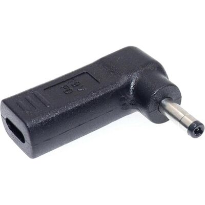 PowerGuard USB-C to DC Barrel 4.0 x 1.7mm Notebook PD Charger Adapter 65W 19.5V (65 W), Notebook Netzteil, Schwarz PowerGuard USB-C to DC Barrel 4.0 x 1.7mm Notebook PD Charger Adapter 65W 19.5V (65 W), Notebook Netzteil, Schwarz