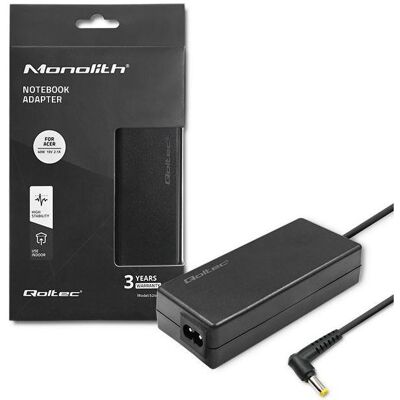 Qoltec 52410 Laptop-Ladegerät - 40W, Schwarz, EU-Stecker Qoltec 52410 Laptop-Ladegerät - 40W, Schwarz, EU-Stecker