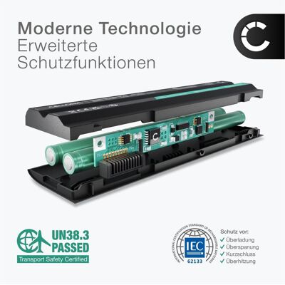 Cellonic Akku für HP ProBook 450 Gen 3, 470 3, 455 3, 2, 3, GO (2200 mAh), Notebook Akku, Schwarz Cellonic Akku für HP ProBook 450 Gen 3, 470 3, 455 3, 2, 3, GO (2200 mAh), Notebook Akku, Schwarz