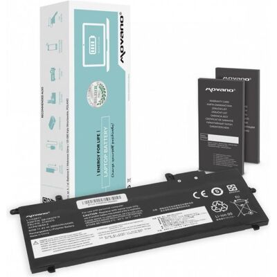 Movano Bateria L17C6P71 do Lenovo Thinkpad X280 A285 - 3900 mAh (44 Wh) (3900 mAh), Notebook Akku Movano Bateria L17C6P71 do Lenovo Thinkpad X280 A285 - 3900 mAh (44 Wh) (3900 mAh), Notebook Akku