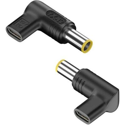 PowerGuard L-Shape USB-C auf DC 7.9 x 5.5 mm Lenovo Thinkpad Ladeadapter PD 20V 100W (100 W), Notebook Netzteil, Schwarz PowerGuard L-Shape USB-C auf DC 7.9 x 5.5 mm Lenovo Thinkpad Ladeadapter PD 20V 100W (100 W), Notebook Netzteil, Schwarz