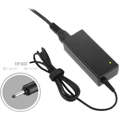 Asus 40W Laptop-Ladegerät 19V 2,1A, 2,5x0,7mm (40 W), Notebook Netzteil, Schwarz Asus 40W Laptop-Ladegerät 19V 2,1A, 2,5x0,7mm (40 W), Notebook Netzteil, Schwarz
