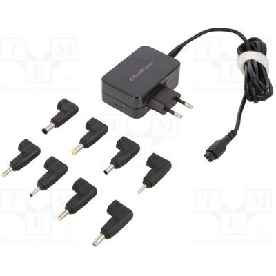Qoltec Universelles Laptop-Netzteil 30W 8 Stecker (30 W), Notebook Netzteil, Schwarz Qoltec Universelles Laptop-Netzteil 30W 8 Stecker (30 W), Notebook Netzteil, Schwarz