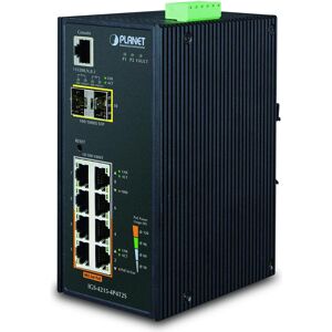 Planet industrial 4-Port 10/100/1000T Switch +4-Port 10/100 802.3at PoE + 2 100/1000 SFP Slots PoE Budge... (10 Ports), Netzwerk Switch, Schwarz Planet industrial 4-Port 10/100/1000T Switch +4-Port 10/100 802.3at PoE + 2 100/1000 SFP Slots PoE Budge... (10 Ports), Netzwerk Switch, Schwarz