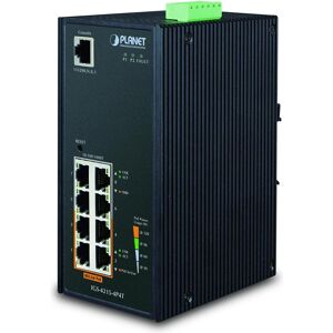 Planet industrial 4-Port 10/100/1000T Switch + 4-Port 10/100 802.3at PoE PoE Budget 144 W managed (4 Ports), Netzwerk Switch, Schwarz Planet industrial 4-Port 10/100/1000T Switch + 4-Port 10/100 802.3at PoE PoE Budget 144 W managed (4 Ports), Netzwerk Switch, Schwarz