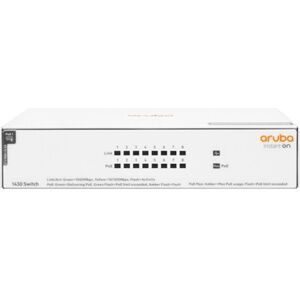 HPE Aruba Instant On 1430 8G Class4 PoE 64W, Non gestito, L2, Gigabit Etherne (8 Ports), Netzwerk Switch, Weiss HPE Aruba Instant On 1430 8G Class4 PoE 64W, Non gestito, L2, Gigabit Etherne (8 Ports), Netzwerk Switch, Weiss
