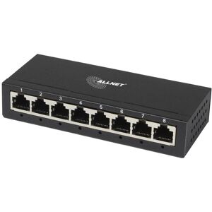 Allnet Switch unmanaged Layer2 8 Port o 8x 1GbE o Lüfterlos o ALL-SG8008 (8 Ports), Netzwerk Switch, Schwarz Allnet Switch unmanaged Layer2 8 Port o 8x 1GbE o Lüfterlos o ALL-SG8008 (8 Ports), Netzwerk Switch, Schwarz