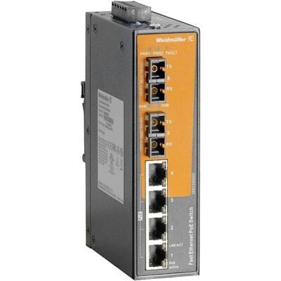 Weidmüller IE-SW-EL06-4POE-2SC - Industrieller Ethernet-Switch - PoE-Unterstützung Weidmüller IE-SW-EL06-4POE-2SC - Industrieller Ethernet-Switch - PoE-Unterstützung