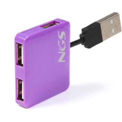 NGS PurpleMicroHub purpurová / USB hub / 4 porty / USB 2.0 (USB-A, 4 Ports), Dockingstation + USB Hub, Violett NGS PurpleMicroHub purpurová / USB hub / 4 porty / USB 2.0 (USB-A, 4 Ports), Dockingstation + USB Hub, Violett