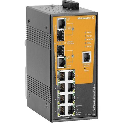 Weidmüller IE-SW-AL10M-8TX-2GC Industrieller Ethernet-Switch - 10/100/1000 MBit/s Weidmüller IE-SW-AL10M-8TX-2GC Industrieller Ethernet-Switch - 10/100/1000 MBit/s