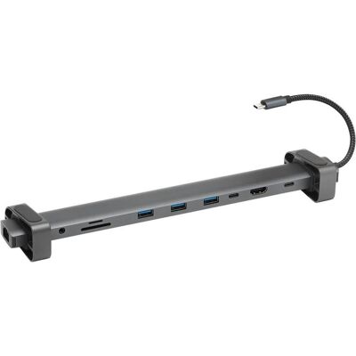 Bluestork HUB USB-C/10 ports/Gris (USB-C, 10 Ports), Dockingstation + USB Hub, Grau Bluestork HUB USB-C/10 ports/Gris (USB-C, 10 Ports), Dockingstation + USB Hub, Grau