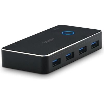 Lindy USB 3.0 Sharing Switch 2:4, KVM Switch, Schwarz Lindy USB 3.0 Sharing Switch 2:4, KVM Switch, Schwarz