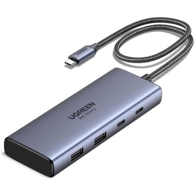 Ugreen 7-in-1 USB-C Hub CM498 (USB-C, 7 Ports), Dockingstation + USB Hub, Grau Ugreen 7-in-1 USB-C Hub CM498 (USB-C, 7 Ports), Dockingstation + USB Hub, Grau