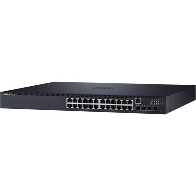 Dell 24x, SFP+, PoE+ 1U (28 Ports), Netzwerk Switch, Schwarz Dell 24x, SFP+, PoE+ 1U (28 Ports), Netzwerk Switch, Schwarz