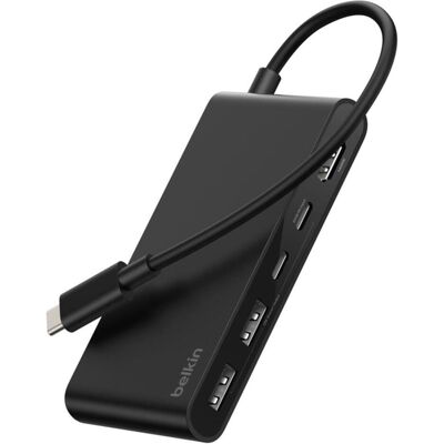 Belkin Connect (USB-C, 5 Ports), Dockingstation + USB Hub, Schwarz Belkin Connect (USB-C, 5 Ports), Dockingstation + USB Hub, Schwarz