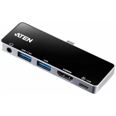 Aten UH3238 (USB-C, 3 Ports), Dockingstation + USB Hub, Schwarz Aten UH3238 (USB-C, 3 Ports), Dockingstation + USB Hub, Schwarz