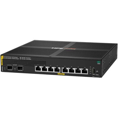 HPE Aruba Networking CX 6000 8p 10M/100M/1G Class4 PoE 2p SFP 1G 67W Switch EU en (8 Ports), Netzwerk Switch, Schwarz HPE Aruba Networking CX 6000 8p 10M/100M/1G Class4 PoE 2p SFP 1G 67W Switch EU en (8 Ports), Netzwerk Switch, Schwarz