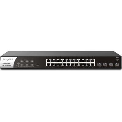Draytek SFP+ Switch P1281x 28 Port (28 Ports), Netzwerk Switch, Schwarz Draytek SFP+ Switch P1281x 28 Port (28 Ports), Netzwerk Switch, Schwarz