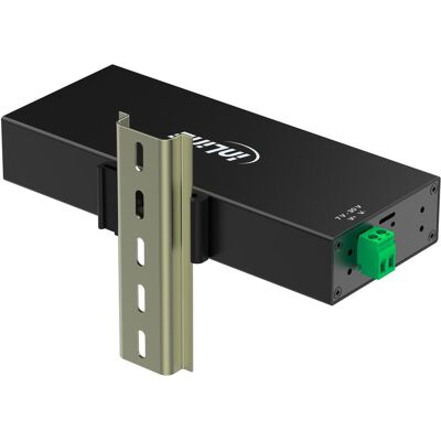 InLine USB 3.2 Gen.1 Industrie-Hub, 10 Port, Aluminiumgehäuse, mit Netzteil (USB-B, 10 Ports), Dockingstation + USB Hub, Schwarz InLine USB 3.2 Gen.1 Industrie-Hub, 10 Port, Aluminiumgehäuse, mit Netzteil (USB-B, 10 Ports), Dockingstation + USB Hub, Schwarz