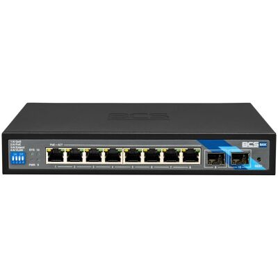 BCS BCS-B-SP08G-2SFP PoE Switch 8 Ports 1Gbps mit SFP und 96W Leistung (8 Ports), Netzwerk Switch, Schwarz BCS BCS-B-SP08G-2SFP PoE Switch 8 Ports 1Gbps mit SFP und 96W Leistung (8 Ports), Netzwerk Switch, Schwarz